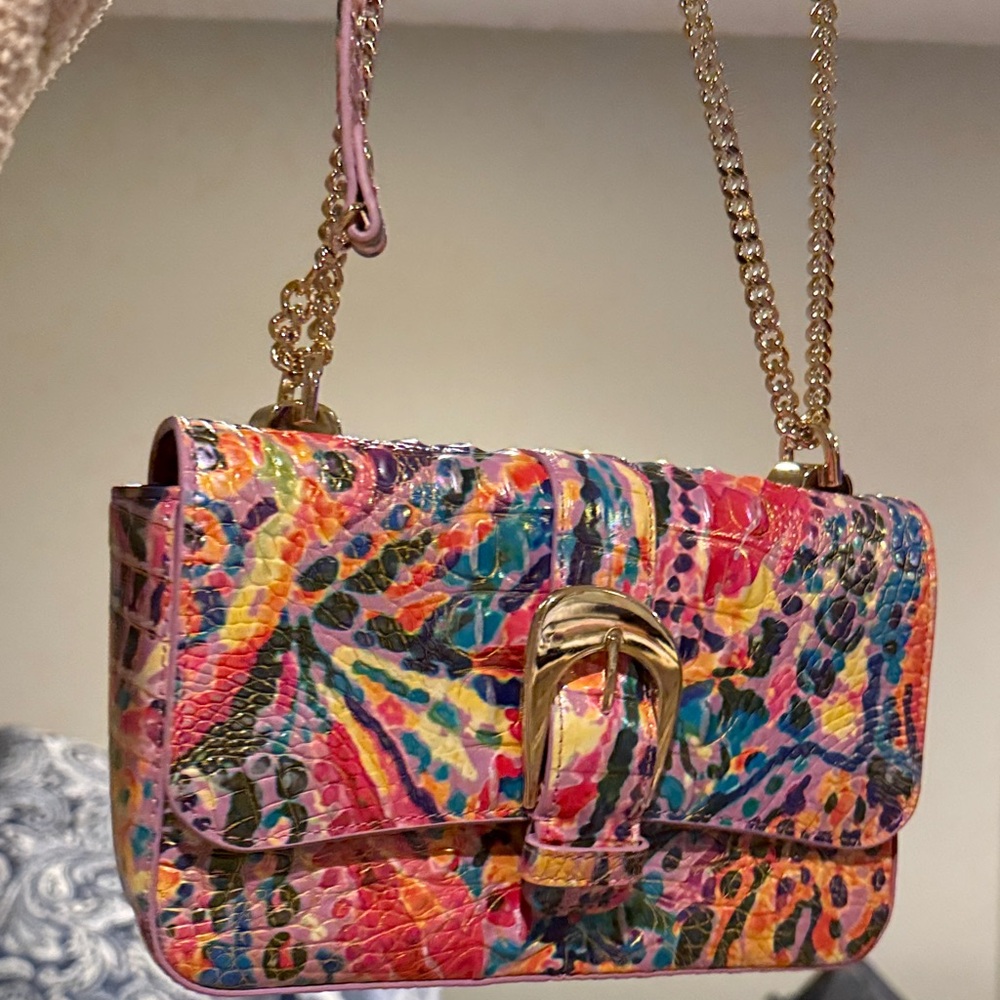 Brahmin Multicolor Chain Shoulder Bag - Women's Crossbody with matching wallet